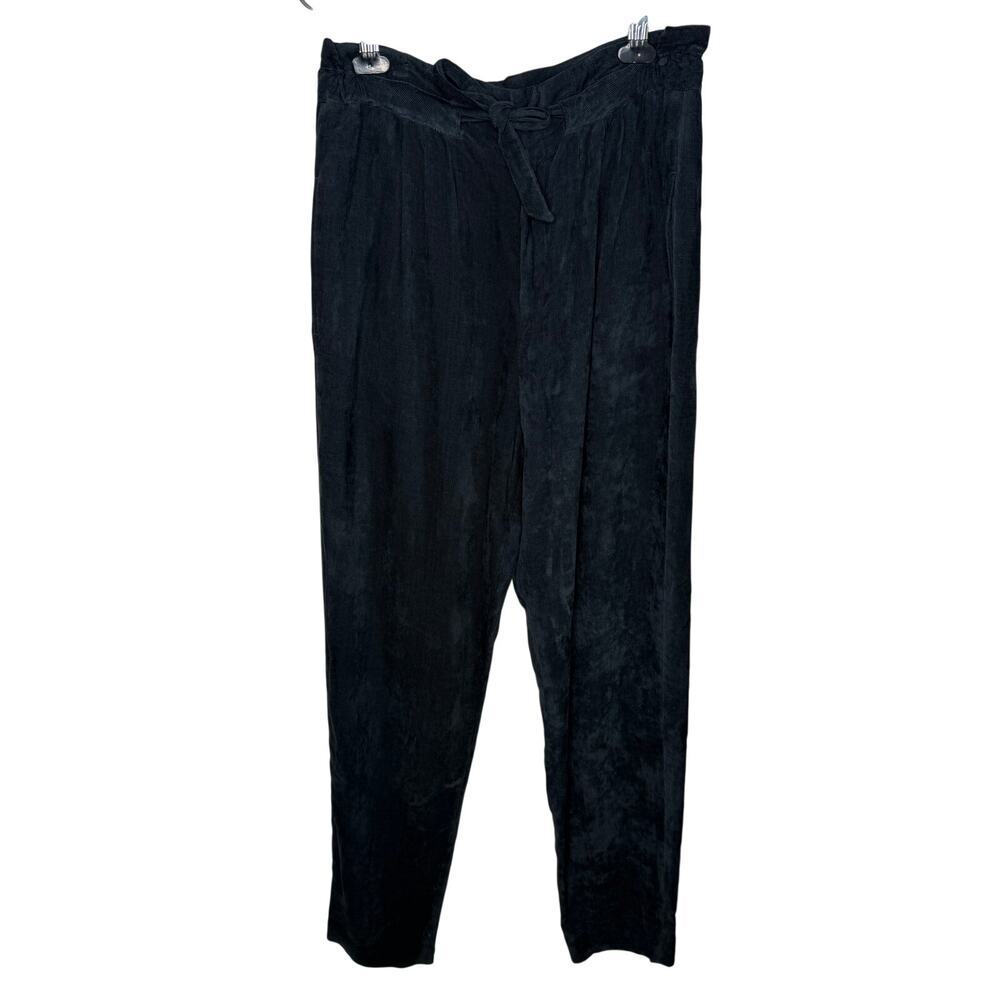 Isabel Marant Vilardo Corduroy High Waisted Belted Trouser Pants Faded Black 42 - Picture 3 of 10
